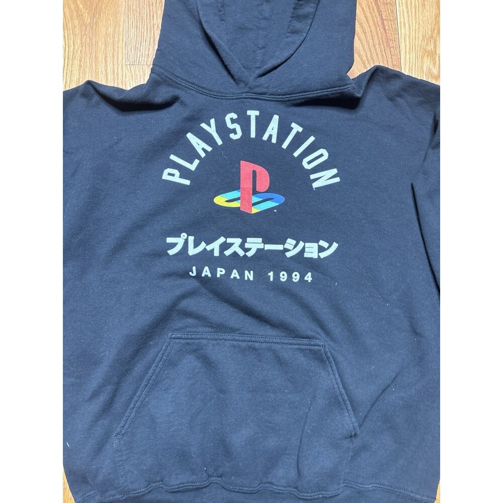 Sony PlayStation Men’s “Japan 1994” Black Graphic Hoodie Size Large VTG Style - Picture 2 of 8